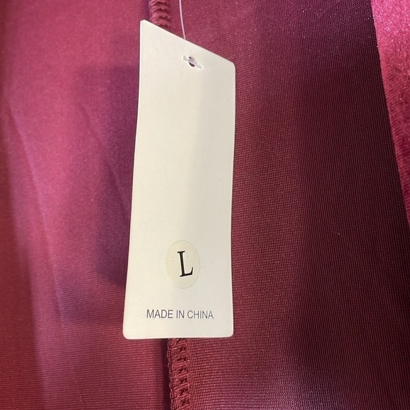 NWT. Futurino Large Burgundy Velvet Open Front Jacket. - Picture 5 of 15